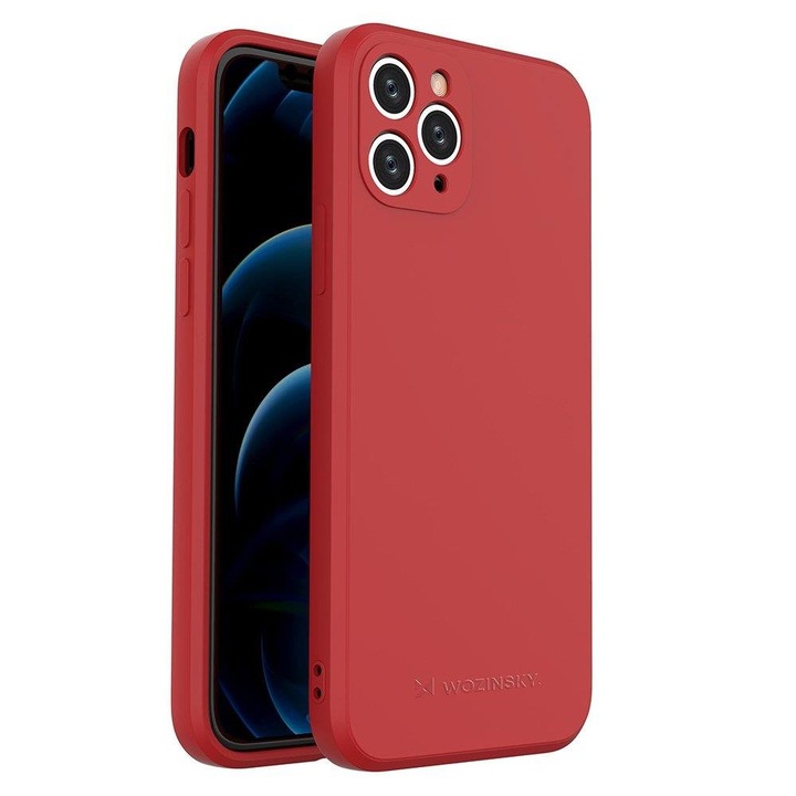 Силиконов Калъф Wozinsky за iPhone 11 Pro Max, Удароустойчив, Red