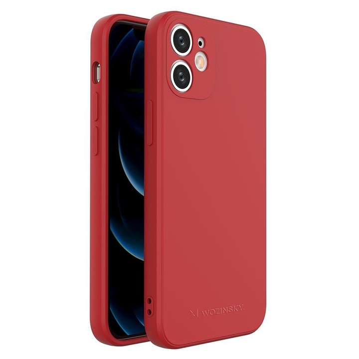 Силиконов Кейс Wozinsky за iPhone 12, Защита на камерата, Red