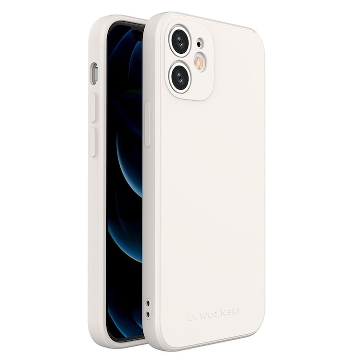 Színes tok/borító iPhone 12-hez, fehér