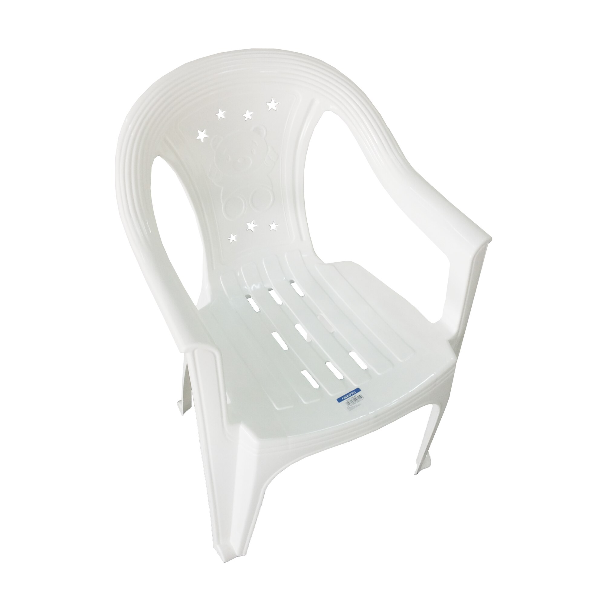 Scaun plastic PANDA copii Napochim 54.5 x 40.0 x 50.0 cm, alb