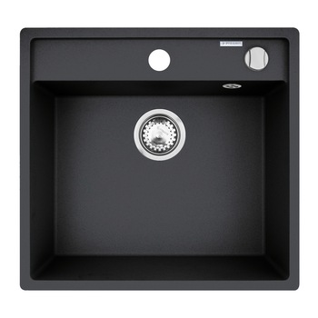 Chiuveta bucatarie Pyramis CAMEA, dimensiune 530x500mm, adancime 190mm, montare pe blat, Pyragranite Black Chiuveta bucatarie Pyramis CAMEA, dimensiune 530x500mm, adancime 190mm, montare pe blat, Pyragranite Black