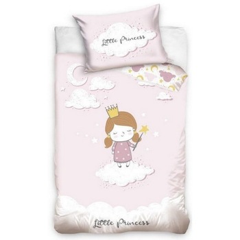 Lenjerie de pat pentru copii Carbotex, Micuta printesa, Bumbac, Roz, 100x135cm Lenjerie de pat pentru copii Carbotex, Micuta printesa, Bumbac, Roz, 100x135cm