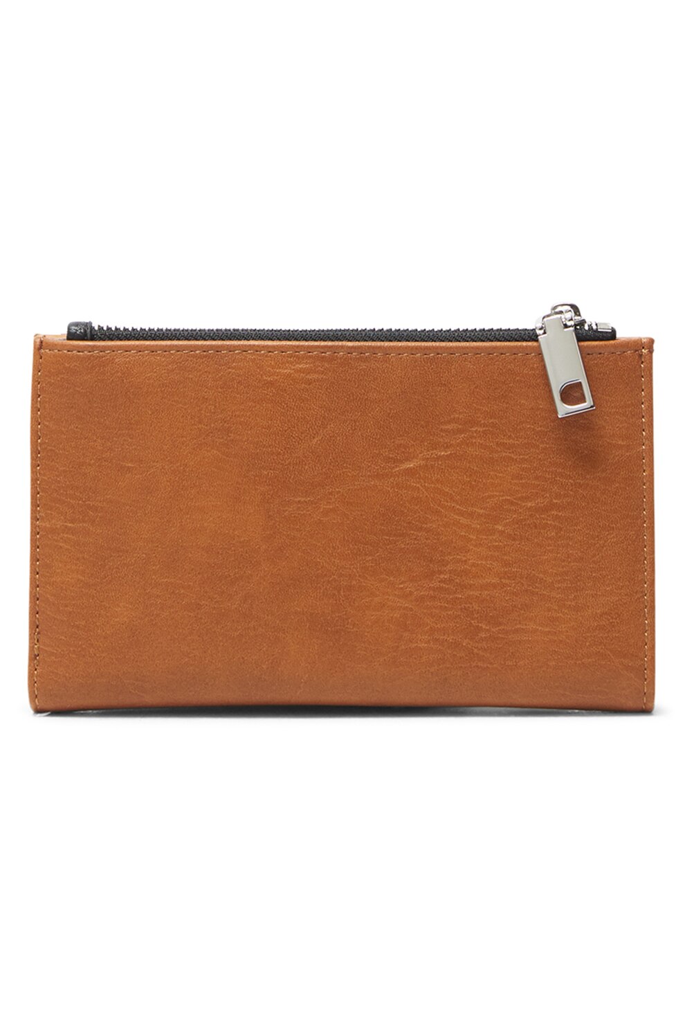 DESIGUAL, Portofel de piele ecologica cu fermoar, Maro caramel