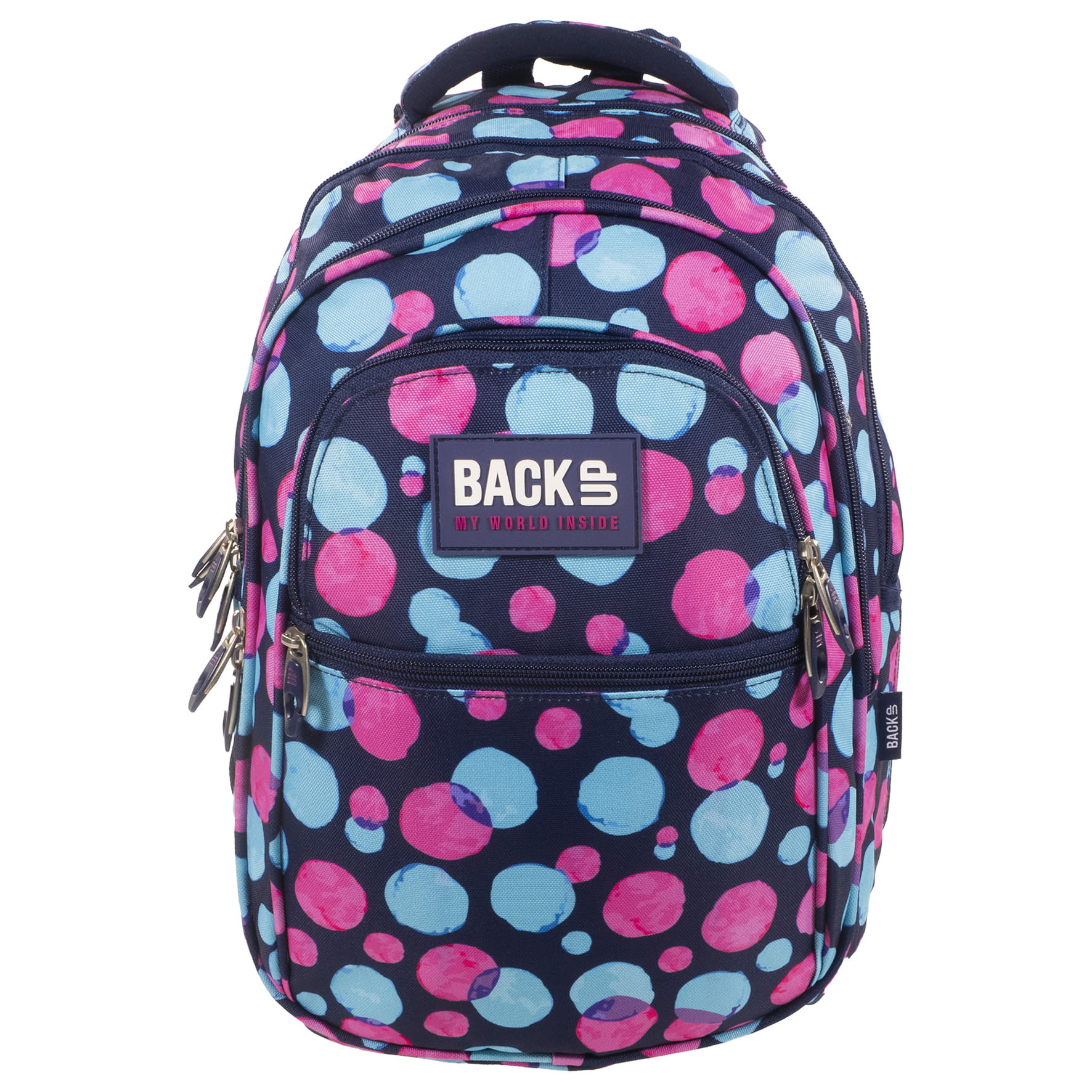 Rucsac scoala BackUP model B 1 punct, multicolor