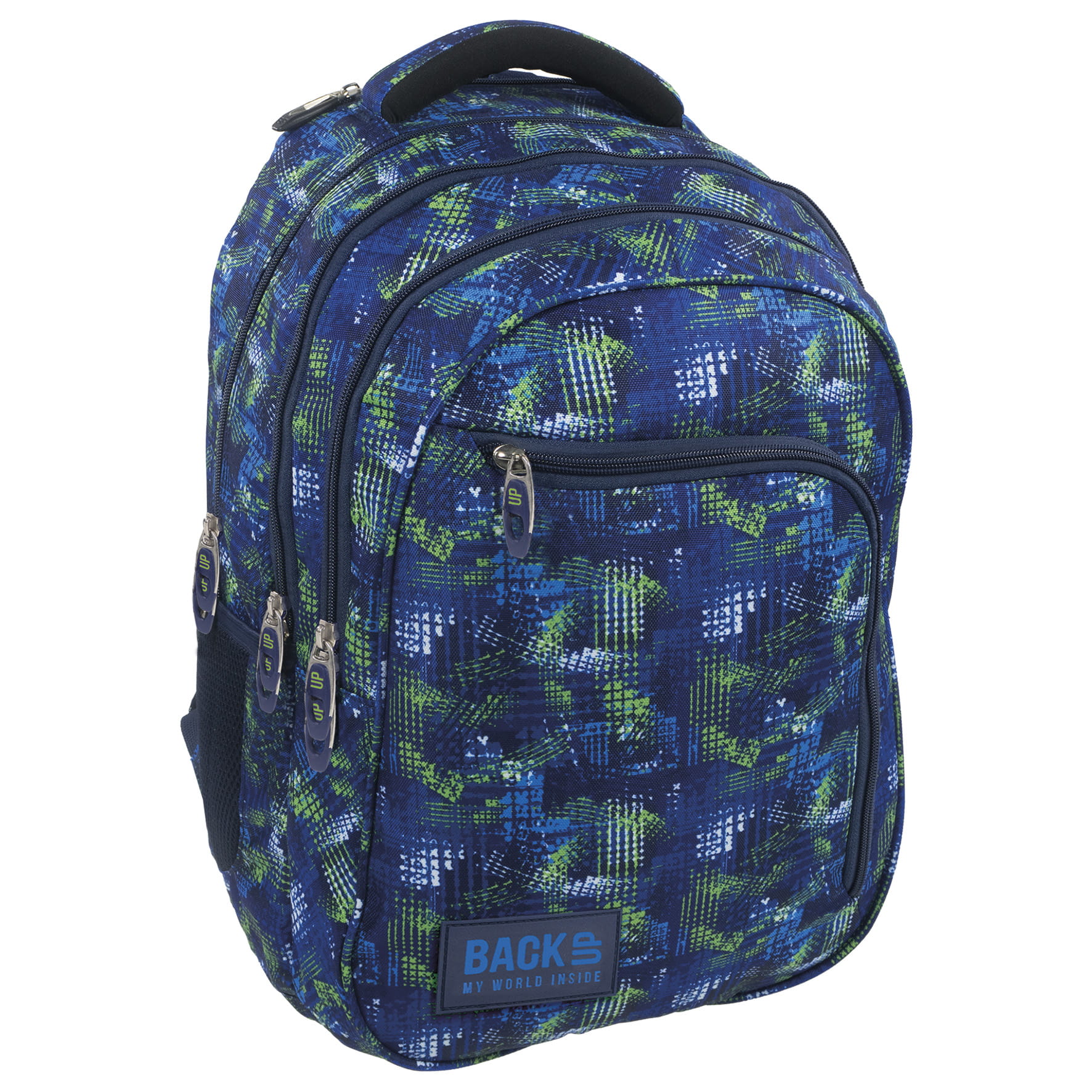 Rucsac scoala BackUP model D 30 geometrie, multicolor