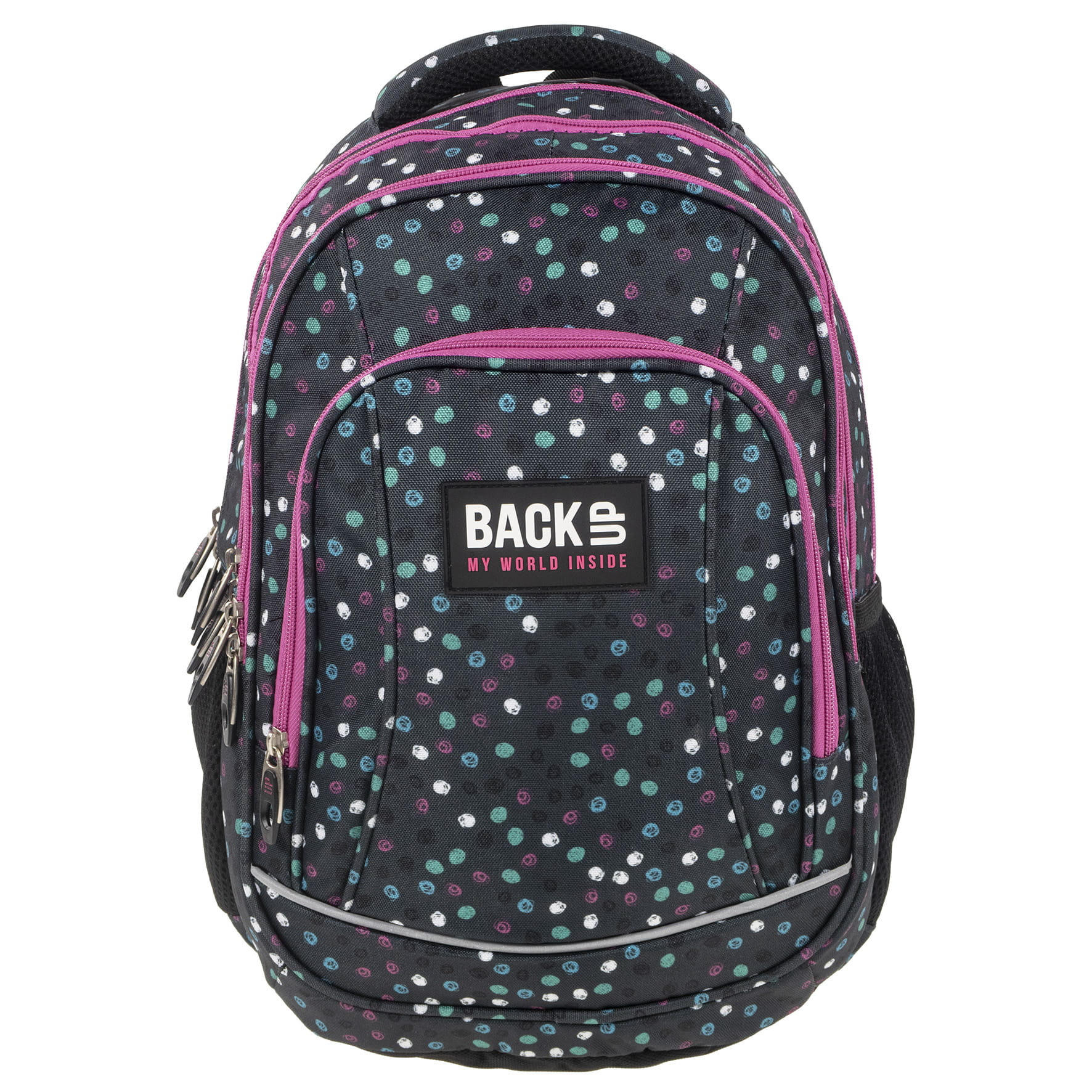 Rucsac scoala BackUP model A 21 punct, multicolor