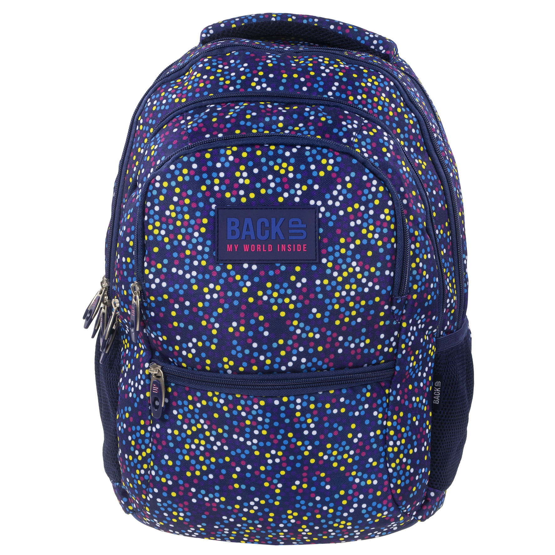 Rucsac scoala BackUP model C 3 puncte, multicolor