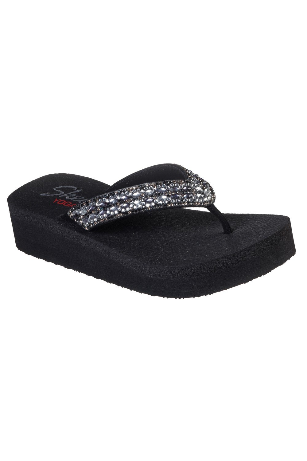 Papuci flip-flop Vinyasa Glory Day, Skechers, Negru, 41