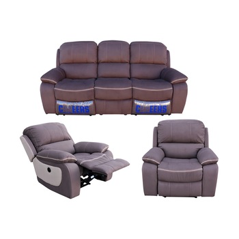 Set Canapea 3 locuri cu 2 reclinere manuale si 2 fotolii cu recliner electric, Md 9880 (81/83), Stofa Calf Suede (piele de caprioara) Set Canapea 3 locuri cu 2 reclinere manuale si 2 fotolii cu recliner electric, Md 9880 (81/83), Stofa Calf Suede (piele de caprioara)