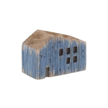 Decoratiune casa, lemn, albastru, 10x5x8 cm Decoratiune casa, lemn, albastru, 10x5x8 cm