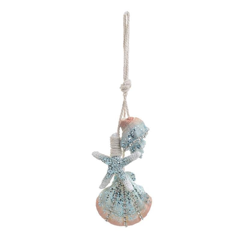 Decoratiune cu agatatoare, scoici, 6x1x19 cm
