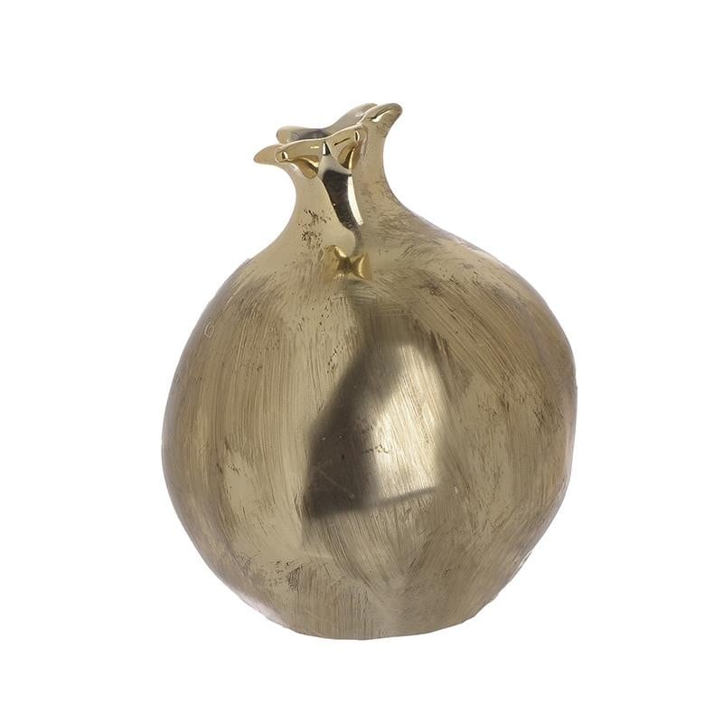 Decoratiune ceramica rodie, auriu, 8x10 cm