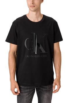 Tricou barbati Calvin Klein Jeans Monogram Tee SKU192735 din bumbac organic, Negru Tricou barbati Calvin Klein Jeans Monogram Tee SKU192735 din bumbac organic, Negru