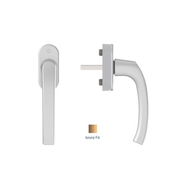 Maner fereastra, Hoppe Flensburg, secustik, patrat variabil 32-42 mm, aluminiu, culoare bronz F4 Maner fereastra, Hoppe Flensburg, secustik, patrat variabil 32-42 mm, aluminiu, culoare bronz F4