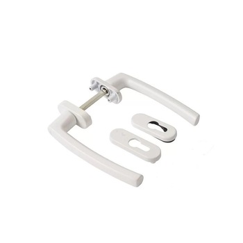 Maner simetric pentru ferestre-usi osciloculisante, Roto, cu patrat de 100 mm, aluminiu, culoare alb, cu logo Maner simetric pentru ferestre-usi osciloculisante, Roto, cu patrat de 100 mm, aluminiu, culoare alb, cu logo