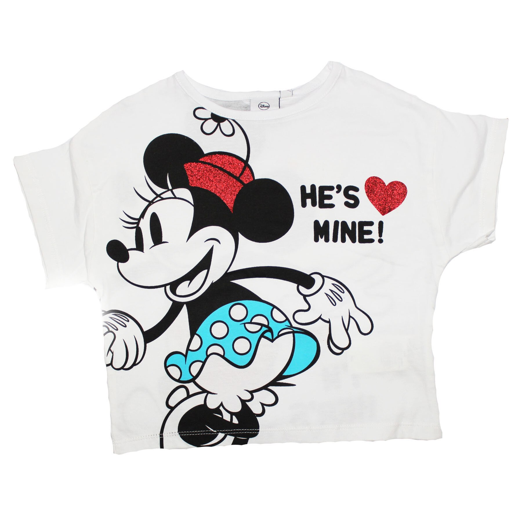 Tricou bumbac, Minnie si Mickey, alb