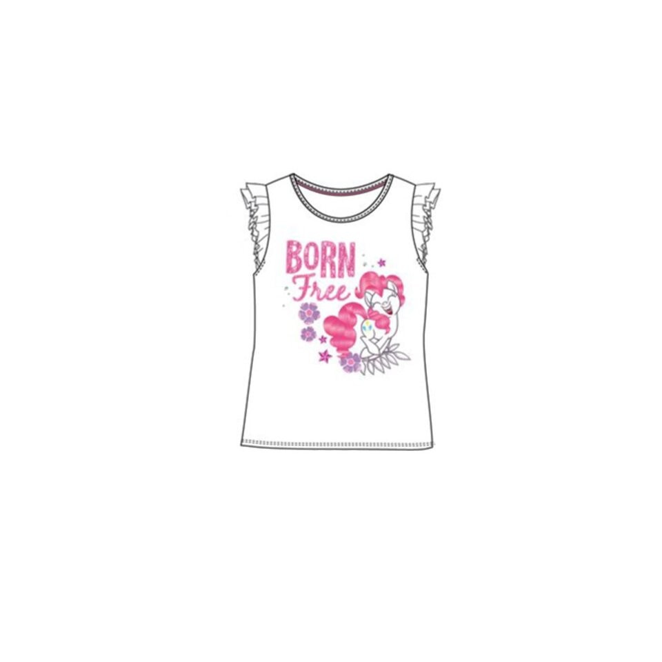 Tricou bumbac, Born Free, alb