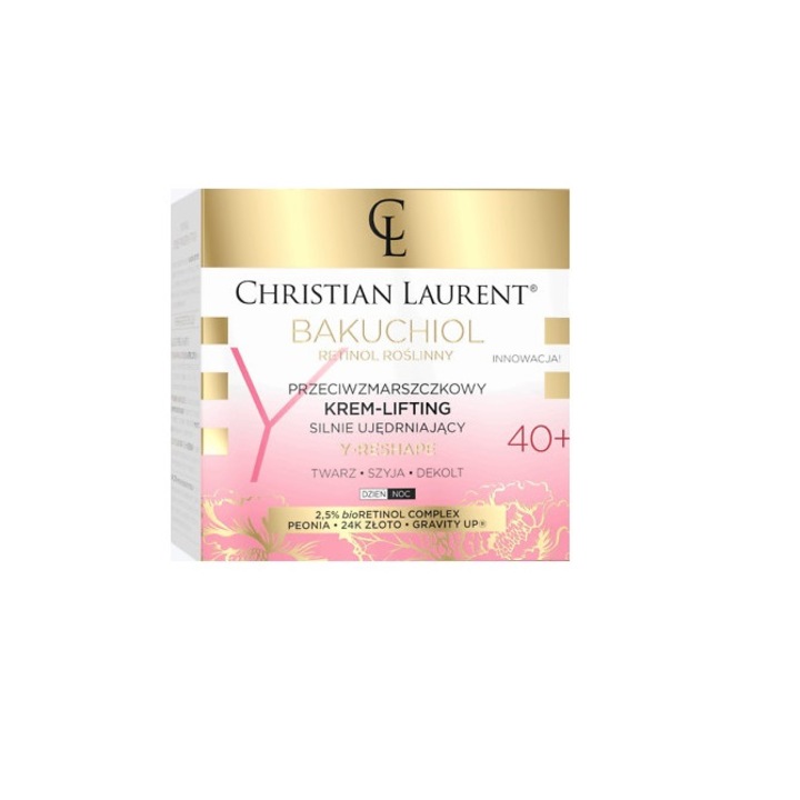 Crema de fata, Christian Laurent, bioBakuchiol Y-Reshape, Anti-Wrinkle Intensely Firming Cream-Lifting 40+, 50 ml