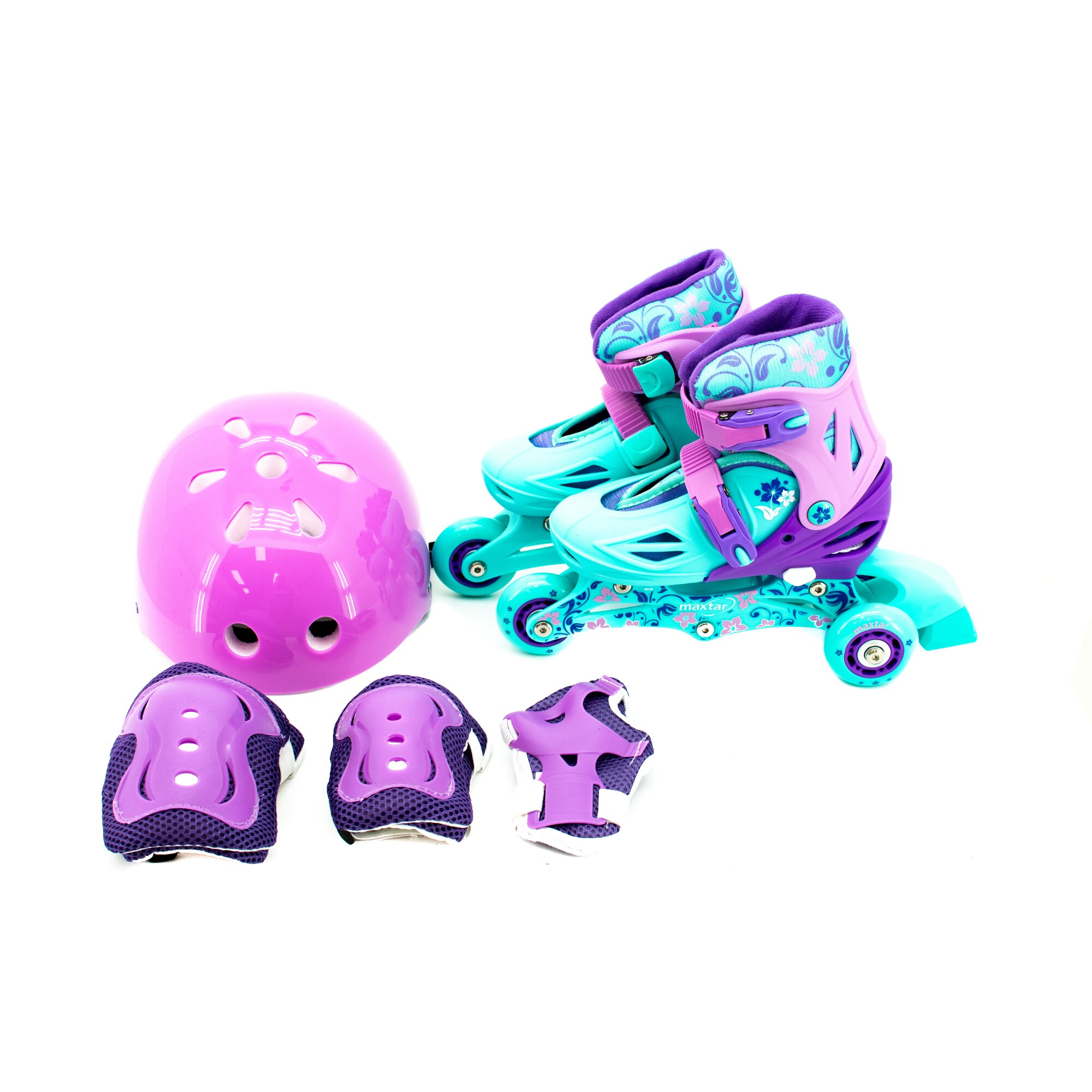 Set Maxtar Role Sky Marime Reglabila 30-33, Roti Ajustabile, Roz