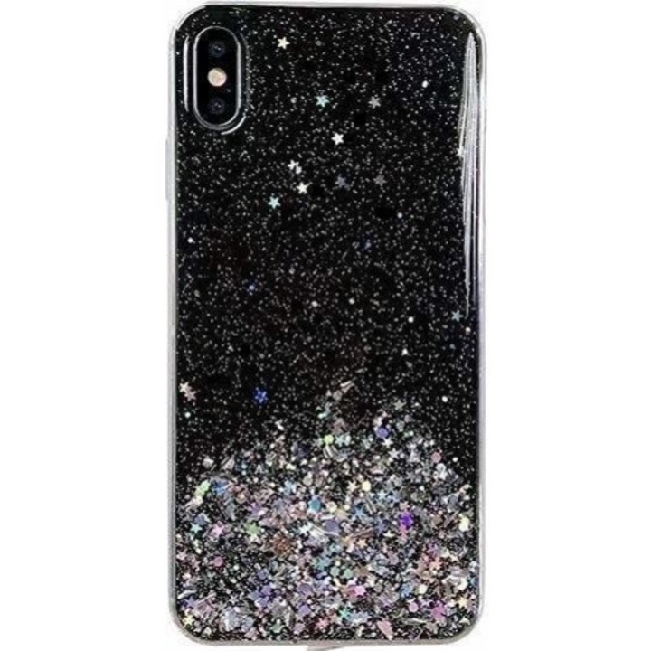 Калъф за телефон Wozinsky Star Glitter Shining за Samsung Galaxy S21 Ultra 5G, черен