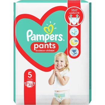 Scutece chilotel bebelusi Marimea 5, 12-18 kg, 22 buc Pants Pampers Scutece chilotel bebelusi Marimea 5, 12-18 kg, 22 buc Pants Pampers