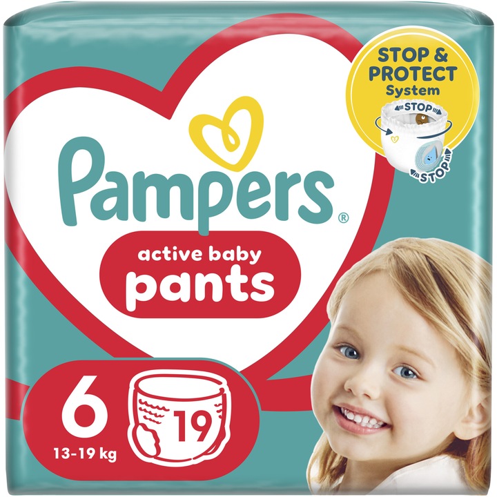 Пелени гащички Pampers Pants Carry Pack, Размер 6, 15+ кг, 19 броя