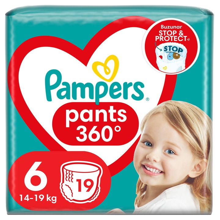 Scutece-chilotel Pampers Pants Carry Pack, Marimea 6, 15+kg, 19 buc