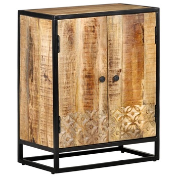 Comoda tip bufet, sculptata manual, vidaXL, Lemn masiv de mango, 60x35x75 cm, Maro Comoda tip bufet, sculptata manual, vidaXL, Lemn masiv de mango, 60x35x75 cm, Maro