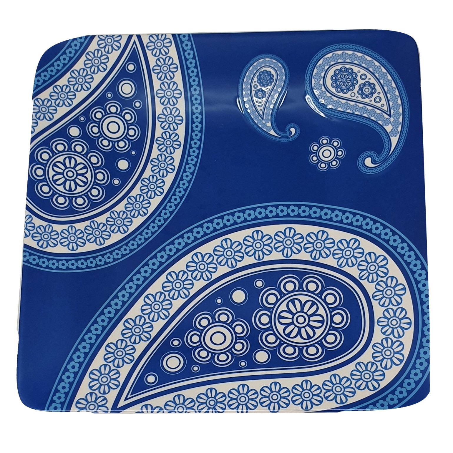 Farfurie Gemma, patrata, 22 cm, albastru, 1Stx