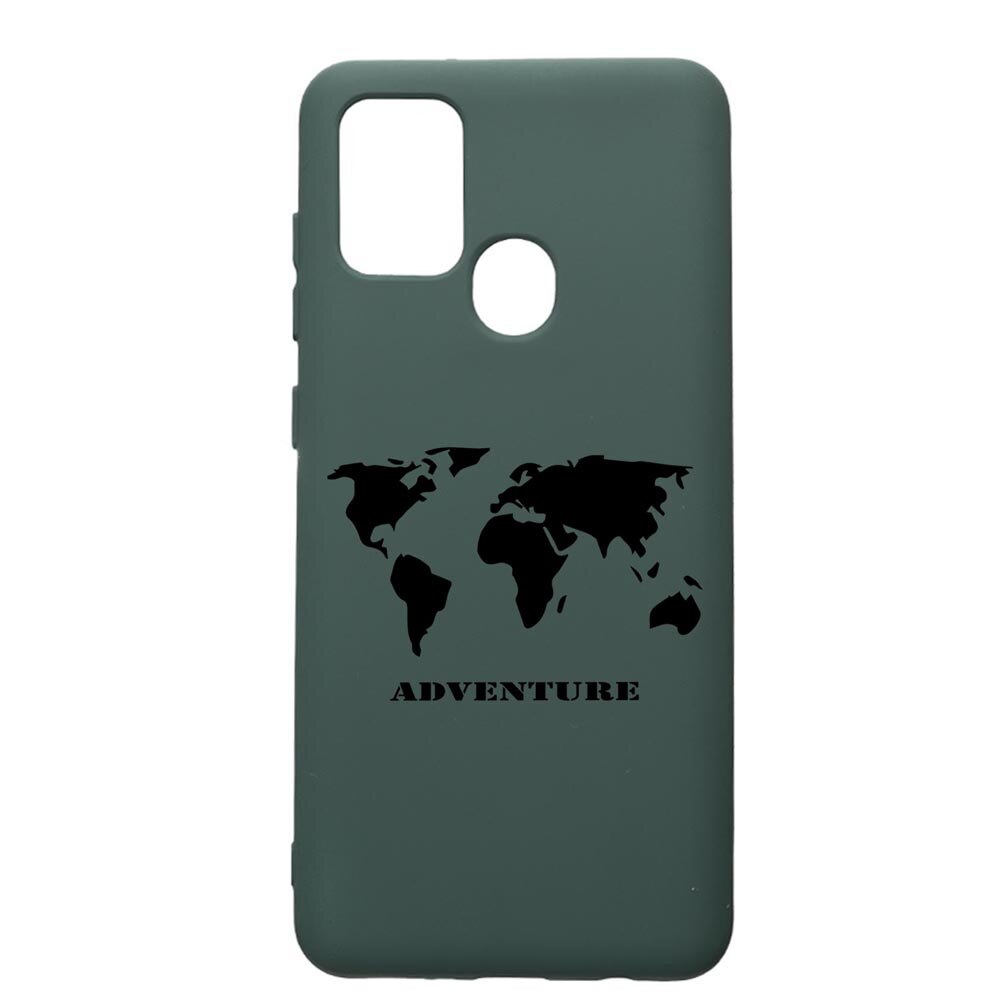 Husa Silicon Premium Compatibila Cu Samsung Galaxy A21S, Advanture, cu interiorul din material textil, protectie camera, Forest Green, PFG734