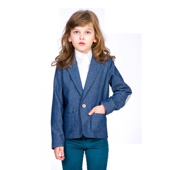 Sacou BE YOU cu cotiere, Denim, 146-152 CM Sacou BE YOU cu cotiere, Denim, 146-152 CM