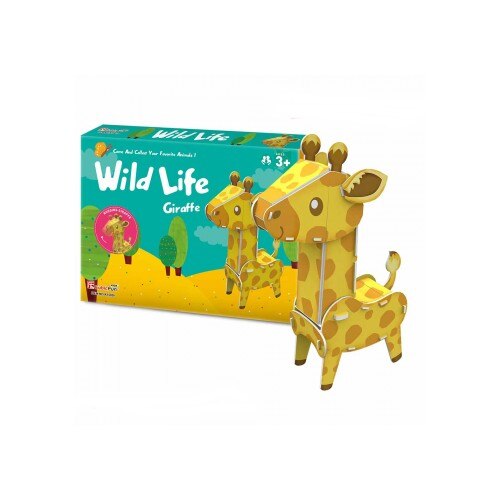 Colectia Animale Salbatice - Girafa - Puzzle 3D - 13 piese