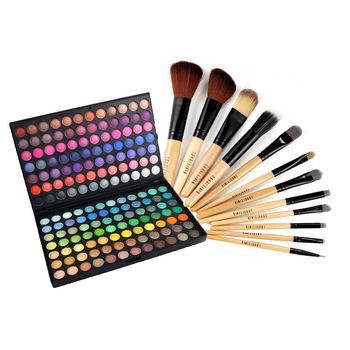 Kit Trusa profesionala 168 de farduri make-up si Set Pensule machiaj par natural si par sintetic 12 Bucati Kit Trusa profesionala 168 de farduri make-up si Set Pensule machiaj par natural si par sintetic 12 Bucati