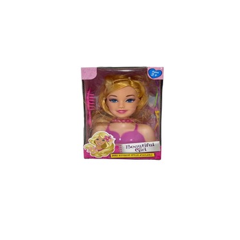 Papusa bust manechin cu accesorii pentru par, mk toys, MKK299436, roz, + 3 ani Papusa bust manechin cu accesorii pentru par, mk toys, MKK299436, roz, + 3 ani