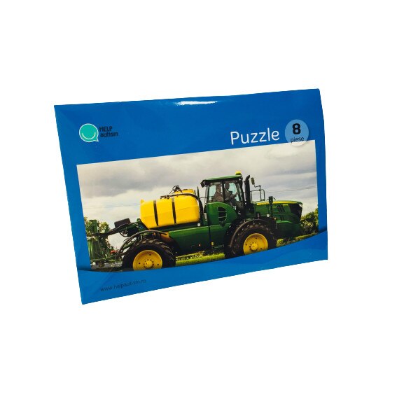 Puzzle Tractor, AHA, 8 piese, carton, 295 x 145 mm