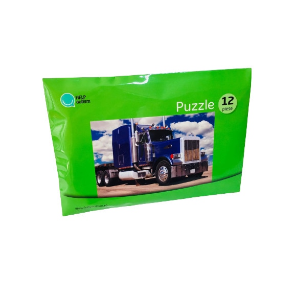 Puzzle Camion, AHA, 12 piese, carton, 28 x 21 cm