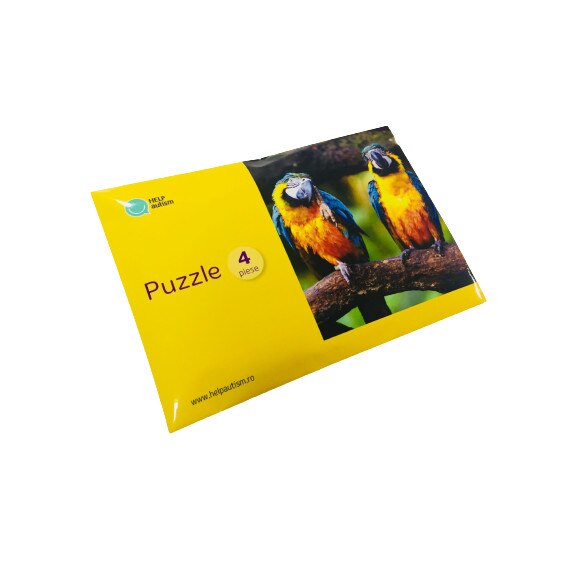 Puzzle Papagal, AHA, 4 piese, 210 x 210 mm