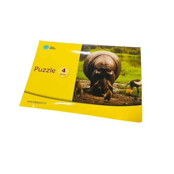 Puzzle Hipopotam, AHA, 4 piese, 210 x 210 mm