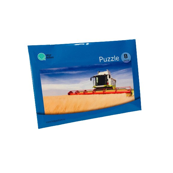 Puzzle Masina Agricola, AHA, 8 piese, carton, 295 x 145 mm
