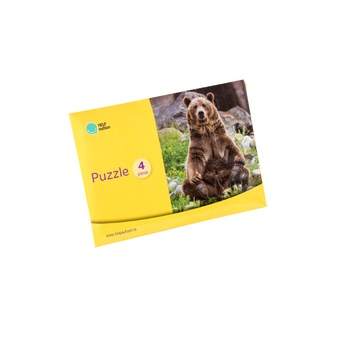 Puzzle Urs, AHA, 4 piese, 210 x 210 mm Puzzle Urs, AHA, 4 piese, 210 x 210 mm