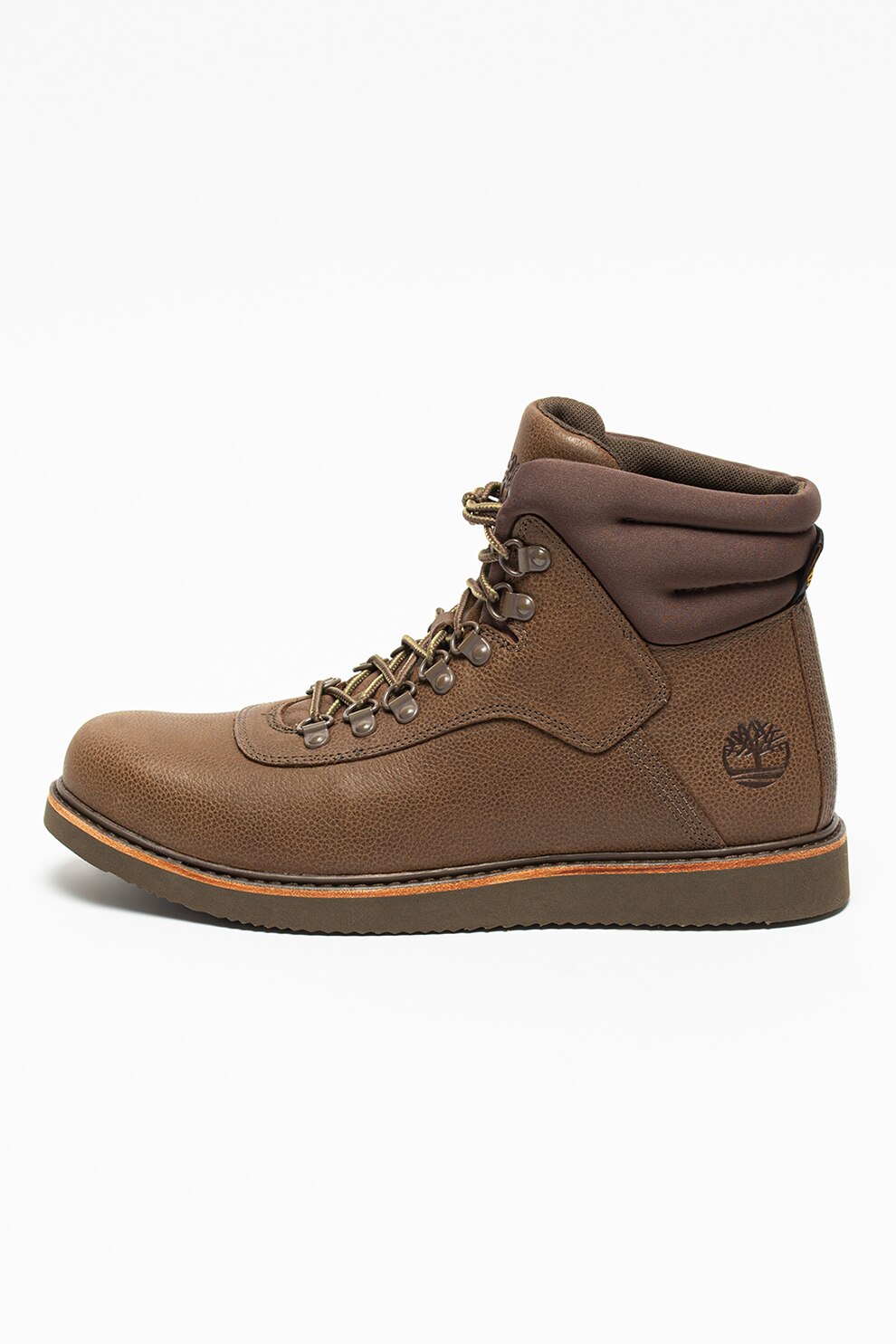 Timberland, Ghete de piele cu logo stantat Newmarket, Kaki