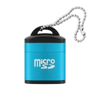 Cititor de carduri Pentru MicroSD - USB 2.0, Albastru Cititor de carduri Pentru MicroSD - USB 2.0, Albastru