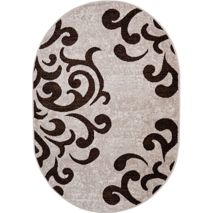 Delta Carpet Cappuccino Modern szőnyeg, ovális, 60x110 cm, 1700 gr/m2
