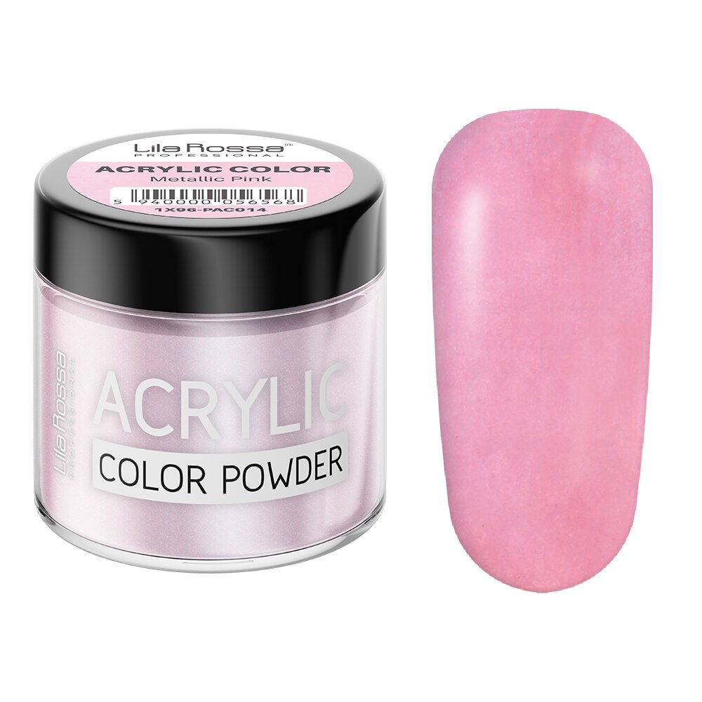 Pudra acrilica color, Lila Rossa, Metallic Pink, 7 g