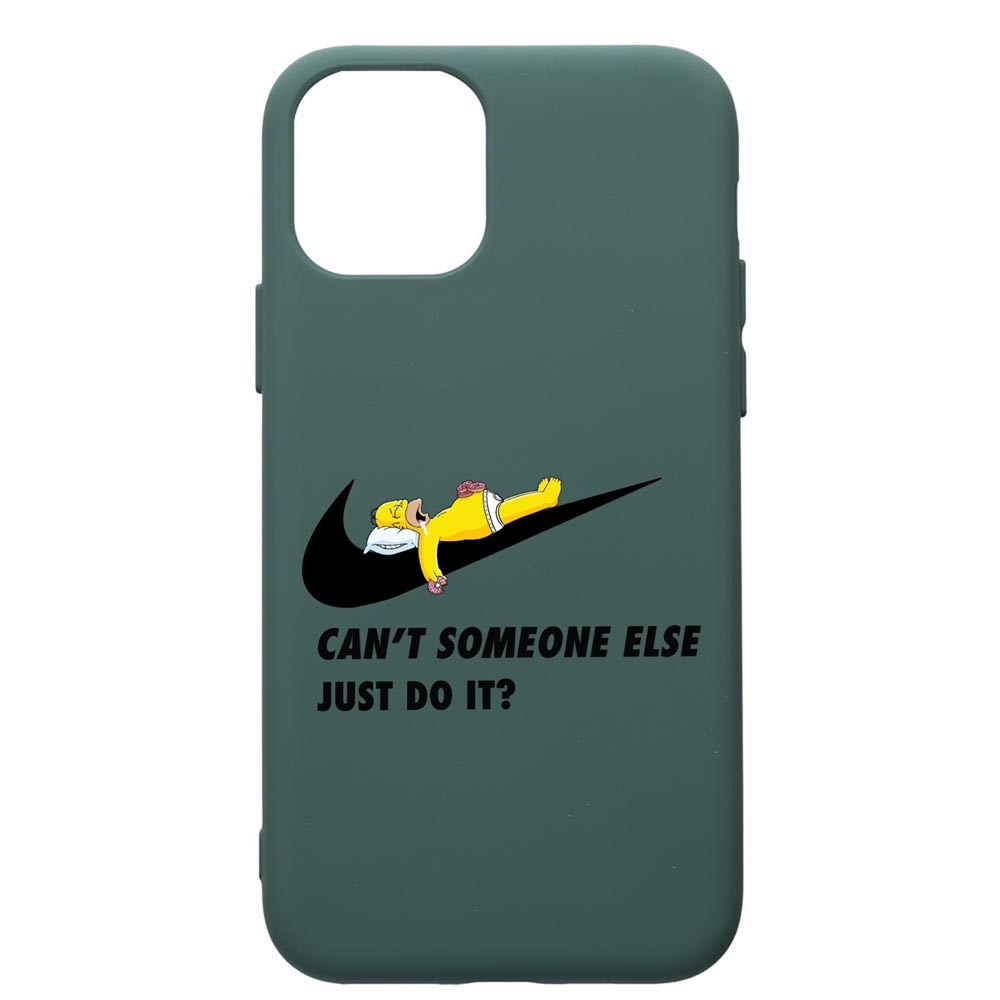 Husa Silicon Premium Compatibila Cu Apple iPhone 11 Pro, Simpsons Just Do it, cu interiorul din material textil, protectie camera, Forest Green, PFG751