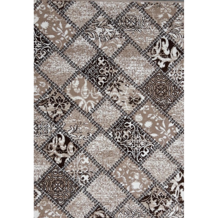 Modern szőnyeg, Cappuccino 16010, Bézs/Barna, 100x200 cm, 1700 gr/m2