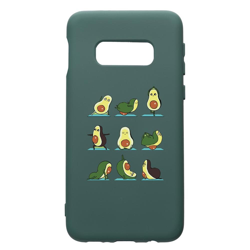 Husa Silicon Premium Compatibila Cu Samsung Galaxy S10e, Avocado Yoga, cu interiorul din material textil, protectie camera, Forest Green, PFG752