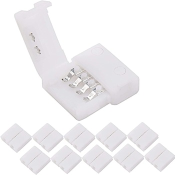 Set 10 conectori banda LED YWD-FMM, 4-Pin, RGB, SMD 5050, Banda LED Multicolor Set 10 conectori banda LED YWD-FMM, 4-Pin, RGB, SMD 5050, Banda LED Multicolor