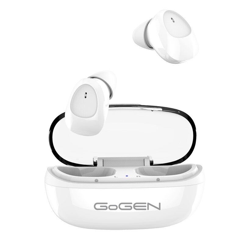 Casti GoGEN TWS PAL, True Wireless Stereo, Bluetooth 5.0, microfon, 3 mW, culoare alba