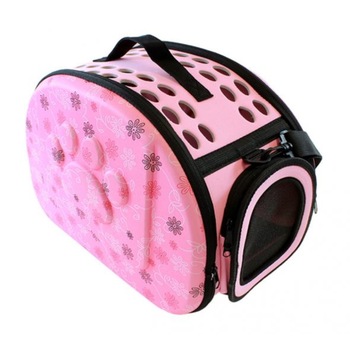 Geanta de transport pliabila pentru caini sau pisici, talie mica, Roz Geanta de transport pliabila pentru caini sau pisici, talie mica, Roz